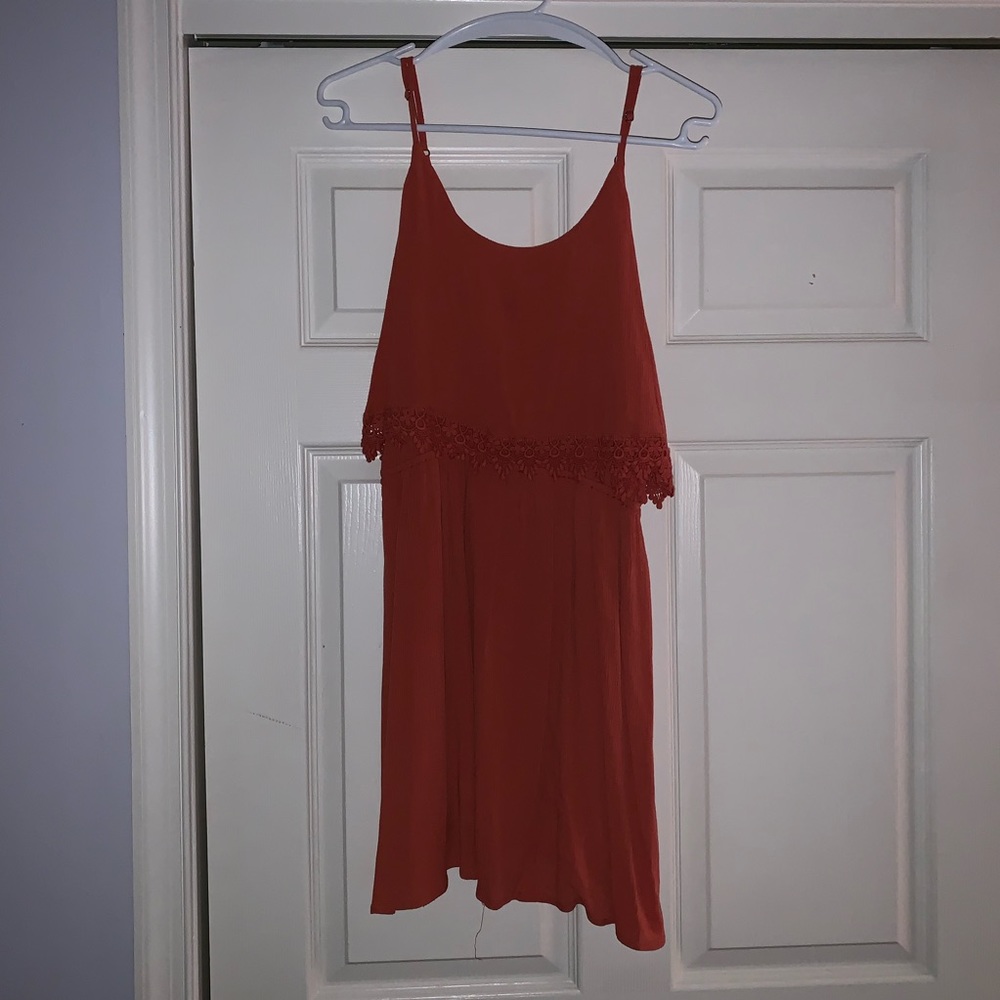 burnt colored dress